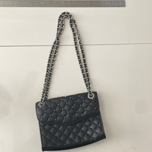 Rebecca Minkoff Mini Affair Studded Quilted Leather Chain Link Shoulder Bag